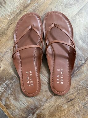 Jamie Haller Thong Sandal in Cognac 38